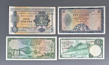 Schotland. - 4 Banknotes - Various Dates (Zonder