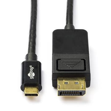 USB C naar DisplayPort kabel - Goobay - 1.2 meter (4K@60Hz), Computers en Software, Pc- en Netwerkkabels, Verzenden, Nieuw
