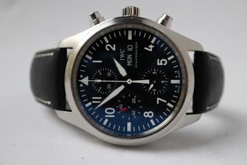 Horloge IWC Pilot Chronograph 42MM watch only, Overige merken, Staal, Polshorloge, Ophalen of Verzenden