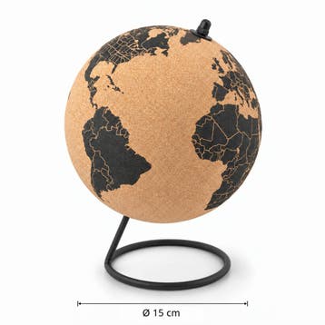 Kurk wereldbol - globe - diameter 15 cm., Ophalen of Verzenden, Nieuw
