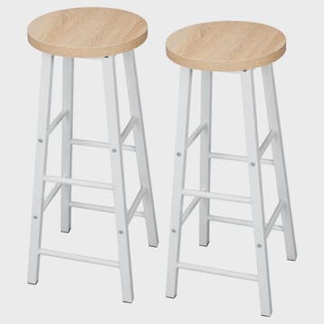 Set van 2 Hoge Barkrukken - Stabiel & Duurzaam - Bistro & Ke, Verzenden, Nieuw