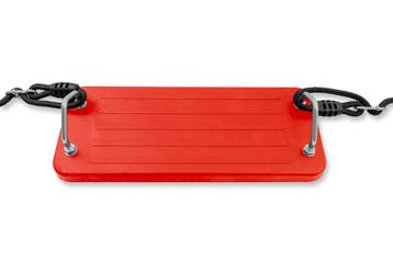 Rubber Schommelzitje Rood - BR touw zwart, Ophalen of Verzenden, Nieuw