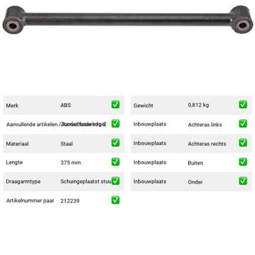 Draagarm Kia Magentis 2.0 (GD, MS) Van 2001-05 tot 2005-09 -, Verzenden, Nieuw, Kia