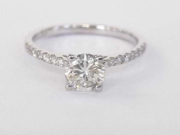Verlovingsring - 14 karaat Witgoud - 0.82ct. tw. Diamant