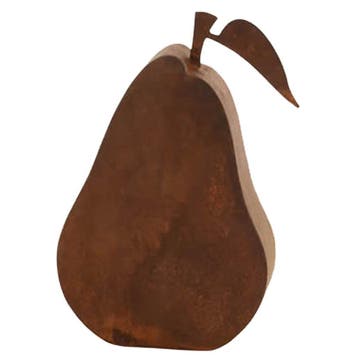 Roestige metalen sierpeer - stijlvol 3D-fruit voor huis en, Huis en Inrichting, Verzenden, Nieuw