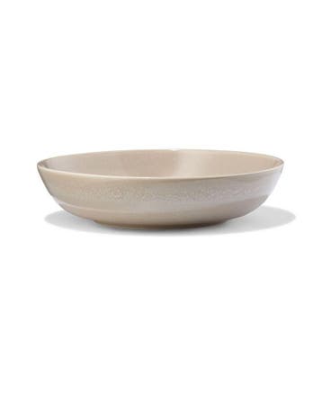 HEMA Diep bord Ø22cm Puur aardewerk beige, Verzenden, Nieuw