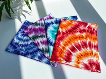 4 Fat quarters - Tie Dye mix Quiltstoffen / Patchwork stoffe, Ophalen of Verzenden, Nieuw