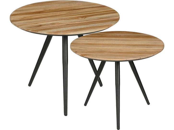 Mica Decorations Jailey - Bijzettafel - Set van 2 - H49 x, Huis en Inrichting, Tafels | Bijzettafels, Nieuw, Verzenden