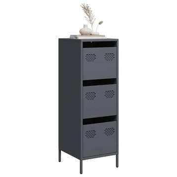 vidaXL buffetkast 39x35x103,5 cm staal antracietkleurig, Verzenden, Nieuw, Metaal