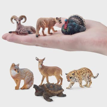 Toymany Noord-Amerikaanse Dieren Speelgoedset - 14 Realistis