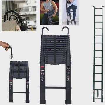 6.2M Telescopische Ladder - Zwaar Uitvoering Aluminium met H, Verzenden, Nieuw