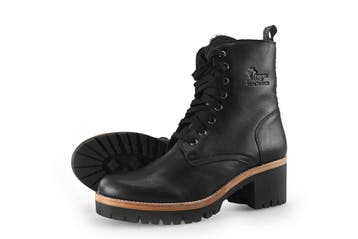 Panama Jack Veterboots in maat 40 Zwart, Verzenden, Zwart, Overige typen, Zo goed als nieuw