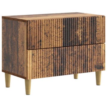 vidaXL Nachtkastje met lade Oud hout 62 x 34,5 x 48 cm, Minder dan 45 cm, Verzenden, Nieuw, Minder dan 55 cm