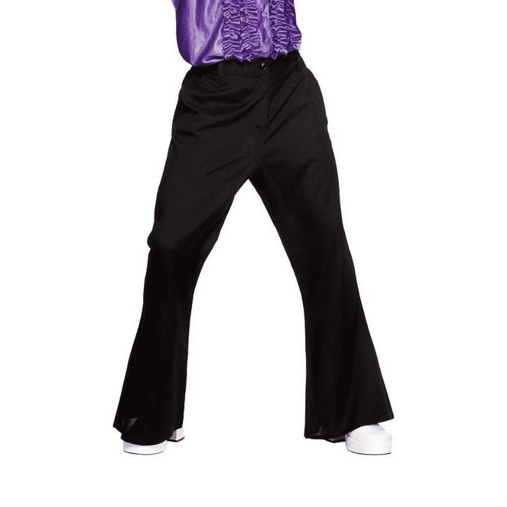 Hippie Disco broek zwart, Hobby en Vrije tijd, Feestartikelen, Feestartikel, Nieuw, Verzenden