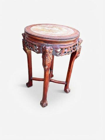 Bijzettafel - Hout, Marmer - China (Zonder minimumprijs)