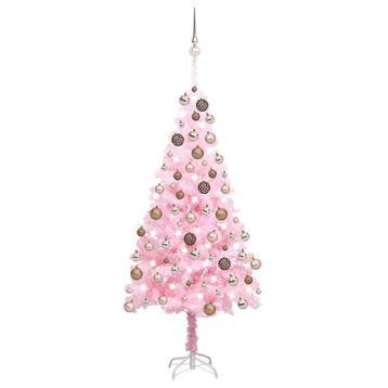 vidaXL Kunstkerstboom met verlichting en kerstballen 180 cm, Verzenden, Nieuw