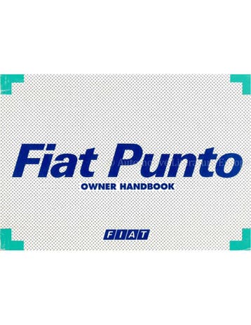 1995 FIAT PUNTO INSTRUCTIEBOEKJE ENGELS