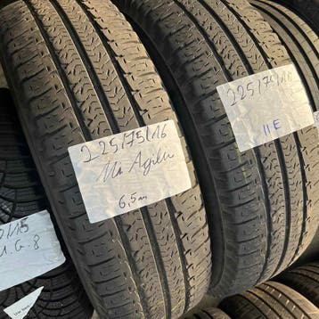 2 x Michelin Agilis 225-75-16 C Zomerbanden 6,5mm, 16 inch, Ophalen of Verzenden, Band(en), Bestelwagen