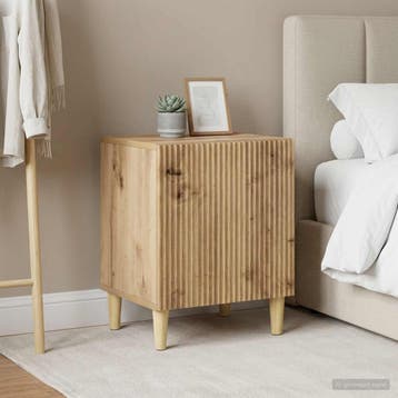 vidaXL Nachtkastje 2 st Artisanaal eiken 43 x 34,5 x 50 cm, Minder dan 45 cm, Verzenden, Nieuw, Minder dan 55 cm