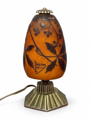 Daum Nancy - Tafellamp - Elegante Art Nouveau tafellamp -
