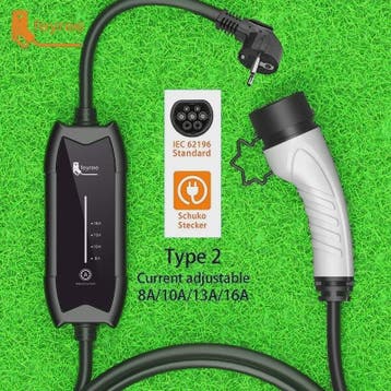 Feyree Draagbare EV Charger 3.5kW Type 2, 16A, 5m Kabel - In, Verzenden, Nieuw