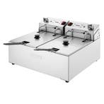 Dubbele Elektrische Friteuse 2x5L met Timer RVS Buffalo, Verzenden, Nieuw in verpakking