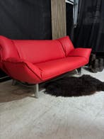 Leolux tango 3 zits ferrari rood, Huis en Inrichting, Banken | Bankstellen, Ophalen, Driepersoons, Leer, Zo goed als nieuw
