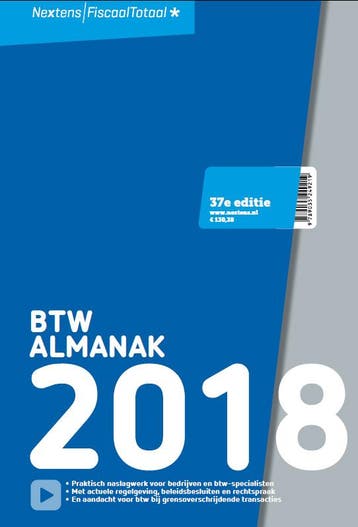 Nextens BTW Almanak 2018 9789035249783, Verzenden, Zo goed als nieuw