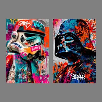IPR Graph - Stormtrooper y Darth Vader en Graffiti, Nieuw