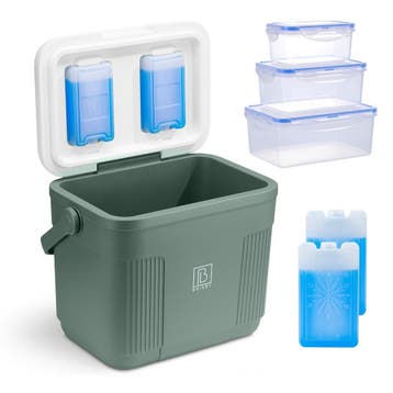 Brisby Koelbox - Frigobox - 22 Liter Groen Met 3 Vershoudbak, Ophalen of Verzenden, Nieuw, Koelbox, Koelelement