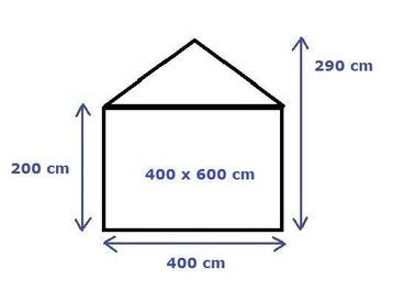 Opslagtent Premium PVC 4x6 mtr in Wit (Opslagtenten), Verzenden, Nieuw