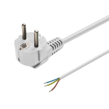AANSLUITSNOER | 1.5M | EURO | 3 X 0.75MM² | WIT, Nieuw