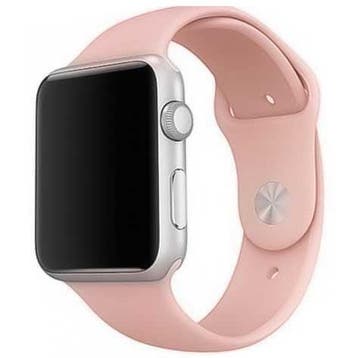 Apple Watch bandje Savro - siliconen - babyroze - babyroze, Verzenden, Nieuw