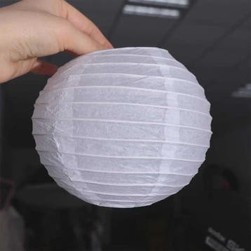 Witte Ronde Papieren Lampion - Chinese Sfeer voor Feest & Fe, Verzenden, Nieuw