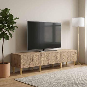 vidaXL TV-kast 147 x 34,5 x 30 cm Artisanaal eiken Bewerkt, Huis en Inrichting, Minder dan 50 cm, Verzenden, Nieuw, Minder dan 100 cm
