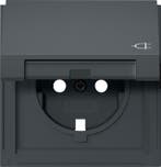 Gira TX44 Anthra HC Schuko Afdekplaat Met Tekstkader -, Verzenden, Nieuw, Overige typen