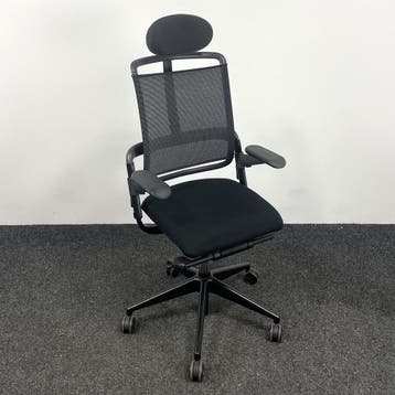 Bureaustoel Grahl Xenium - Mesh Rugleuning  - Zwart, Gebruikt, Zwart, Ophalen of Verzenden, Bureaustoel