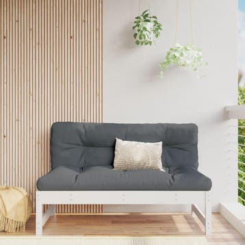 vidaXL Tuinmiddenbank 120x80 cm massief grenenhout wit, Verzenden, Nieuw