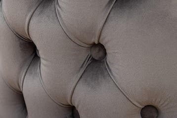 Chesterfield Stoel CASTLE DELUXE Grijs Fluweel met, Ophalen of Verzenden, Nieuw