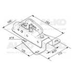 V-dissel / V-adapter AL-KO + koppeling AK7 ongeremd, Auto diversen, Aanhangwagen-onderdelen, Ophalen of Verzenden, Nieuw