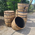 Whiskyvat 190 L - bloembak - regenton - eikenhout - tuin, Met kraantje, 150 liter of meer, Ophalen of Verzenden, Zo goed als nieuw