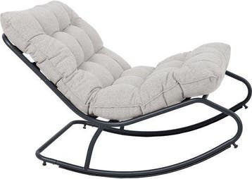 2dekans | AXI Ruby Schommelstoel Zwart/beige – Schommelstoel, Ophalen of Verzenden, Zo goed als nieuw