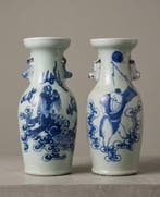 Vaas - Porselein - China - Qing Dynastie (1644-1911) -, Antiek en Kunst