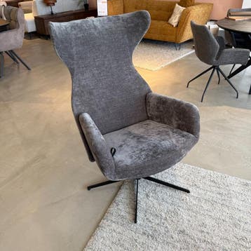 Relaxfauteuil Isanta - Grijs - IN.HOUSE, Nieuw, 75 tot 100 cm, Ophalen of Verzenden, Modern