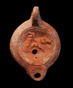 Oud-Romeins - Olielamp met decor - Wagen getrokken door twee