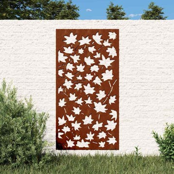 vidaXL Wanddecoratie tuin esdoornbladontwerp 105x55 cm, Verzenden, Nieuw