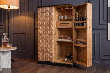Barkasten BODEGA 120cm grenenhout naturel, Ophalen of Verzenden, Nieuw