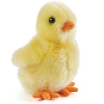 Living Nature - kuiken knuffel - pluche - geel - 12 cm, Verzenden, Nieuw