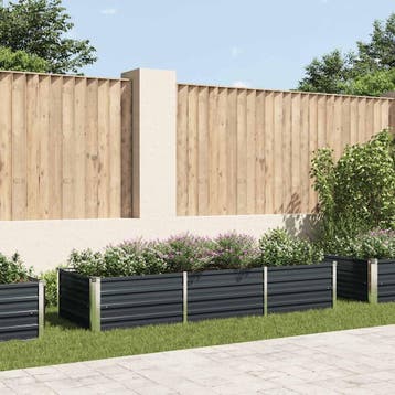 vidaXL Plantenbak verhoogd 240x80x45 cm gegalvaniseerd staal, 100 cm of meer, Verzenden, Nieuw, Metaal