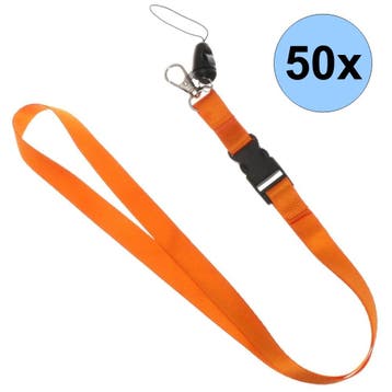 Fako Bijoux - Keycord - Lanyard - Sleutelkoord - Badgehouder, Verzamelen, Sleutelhangers, Verzenden, Nieuw